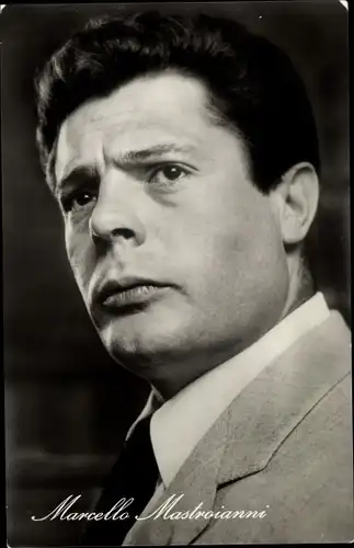 Ak Schauspieler Marcello Mastroianni, Portrait