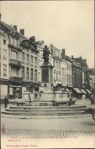 Ak Liège Lüttich Wallonien, La Fontaine de la Vierge (Delcour), Rue Vinave d'Ile