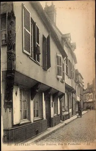Ak Beauvais Oise, Alte Häuser, Rue St-Pantaleon