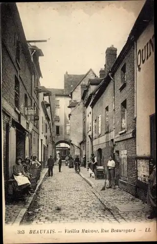 Ak Beauvais Oise, Alte Häuser, Rue Beauregard