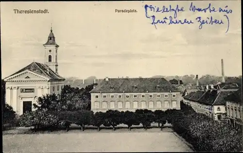 Ak Terezín Theresienstadt Region Aussig, Paradeplatz