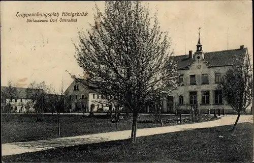 Ak Königsbrück in der Oberlausitz, Truppenübungsplatz, verlassenes Dorf Otterschütz