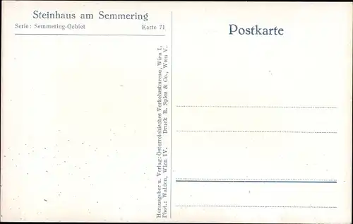 Ak Steinhaus am Semmering Steiermark, Teilansicht