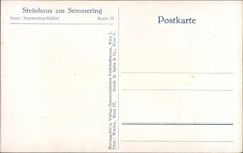 Ak Steinhaus am Semmering Steiermark, Teilansicht