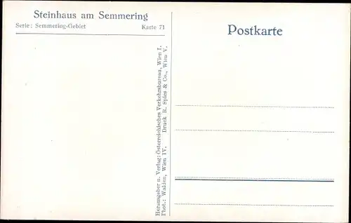 Ak Steinhaus am Semmering Steiermark, Teilansicht