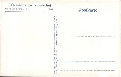 Ak Steinhaus am Semmering Steiermark, Teilansicht