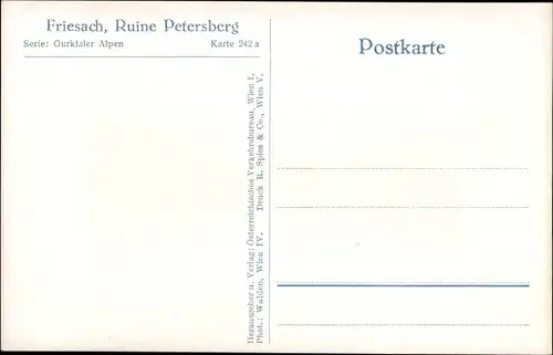 Ak Friesach in Kärnten, Ruine Petersberg