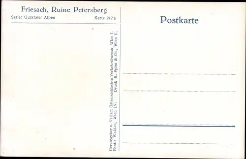 Ak Friesach in Kärnten, Ruine Petersberg