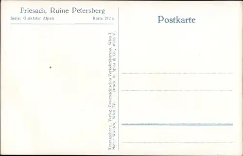 Ak Friesach in Kärnten, Ruine Petersberg
