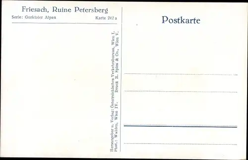 Ak Friesach in Kärnten, Ruine Petersberg