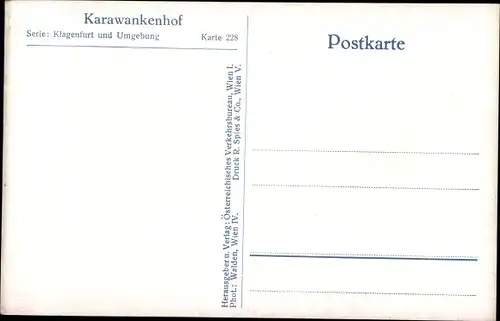 Ak Klagenfurt am Wörthersee Kärnten, Karawankenhof