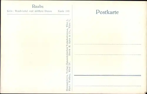 Ak Raabs an der Thaya in Niederösterreich, Burg