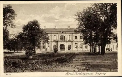 Ak Gera in Thüringen, Fürstlicher Küchengarten, Eingang