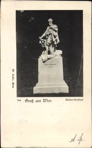 Ak Wien 1 Innere Stadt, Mozart-Denkmal