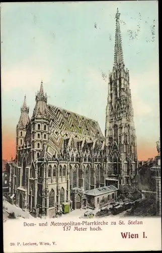 Ak Wien 1 Innere Stadt, Dom- und Metropolitan-Pfarrkirche zu St. Stefan