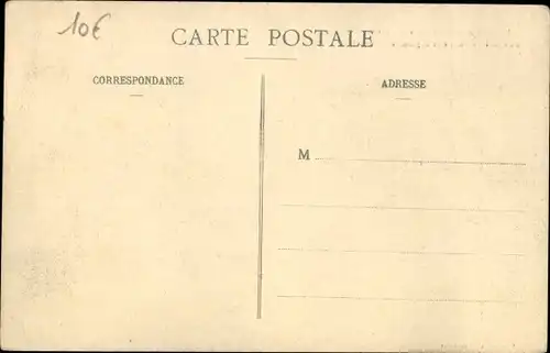 Postkarte Paris VII, Rue de l'Université, Esplanade des Invalides, Die große Seine-Flut Januar 1910