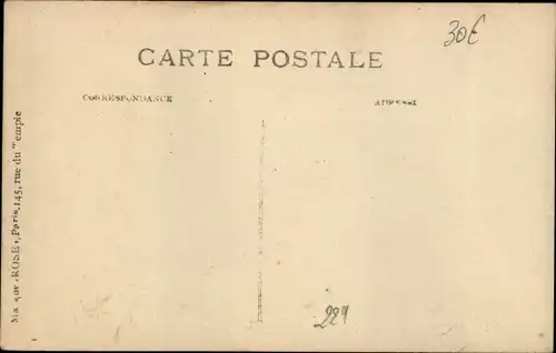 Postkarte Paris XVI, Quai de Passy, Die große Seine-Flut Januar 1910