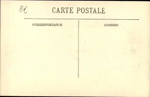 Postkarte Paris VII, Eingang zum Gare des Invalides, Die große Seine-Flut Januar 1910