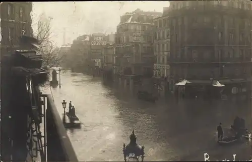 Ak Paris XII Reuilly, Rue de Lyon, Die Seine-Überschwemmung von 1910