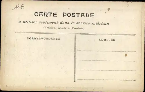 Postkarte Paris VII, Rue du Bac, Die große Seineflut Januar 1910