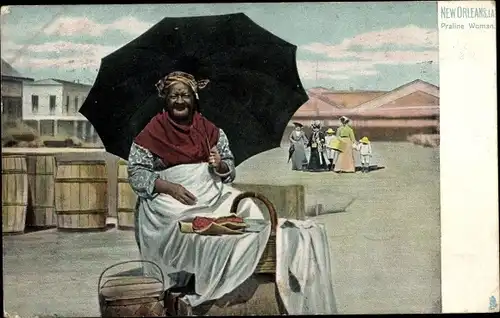 Ak New Orleans Louisiana USA, Praline woman