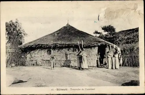 Ak Dschibuti Dschibuti, Toucoules aus dem Landesinneren