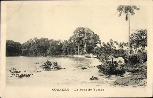 Ak Conakry Konakry Guinea, Die Tombo-Brücke