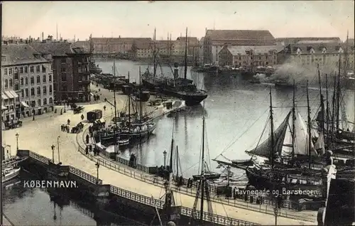 Ak København Kopenhagen Dänemark, Hafen, Boote, Schiffe