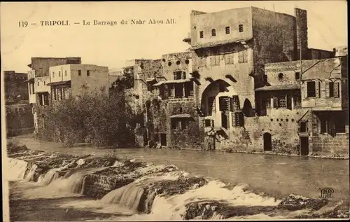 Libysches Ak-Tripolis, der Nahr-Abou-Ali-Staudamm