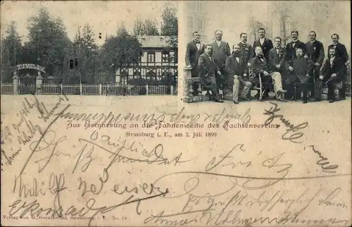 Ak Strasbourg Straßburg Elsass Bas Rhin, Fahnenweihe des Sachsenvereins 1899