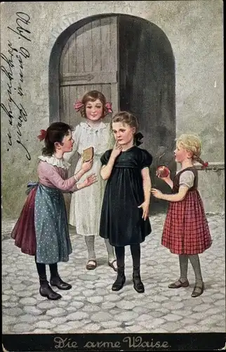 Künstler Ak Die arme Waise, Mädchen