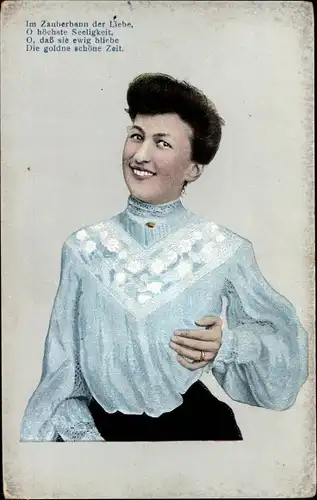 Ak Portrait einer Frau, Im Zauberbann der Liebe