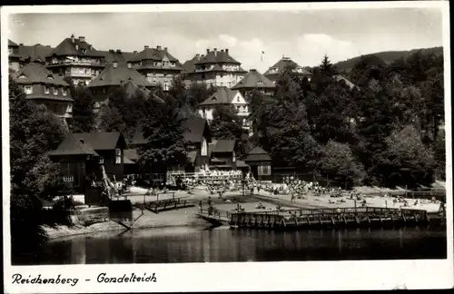 Ak Liberec Reichenberg in Böhmen, Gondelteich