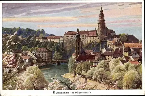 Ak Český Krumlov Krumau Reg. Südböhmen, Schloss