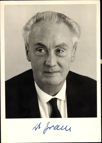Foto Ak Johann Baptist Gradl, ehemaliges Mitglied des Deutschen Bundestages, Autogramm