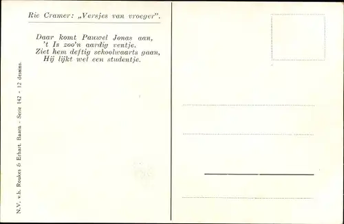 Künstler Ak Cramer, Rie, Verse aus der Vergangenheit, Hier kommt Pauwel Jonas