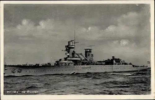 Ak Niederländisches Kriegsschiff, Hr.Ms. de Ruijter