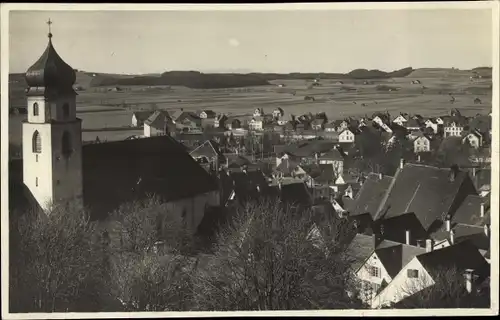 Ak Leutkirch im Allgäu Württemberg, Kirche, Panorama