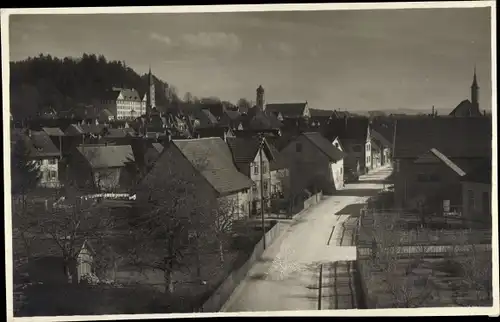 Foto Ak Leutkirch im Allgäu Württemberg, Teilansicht, Straße