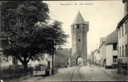 Ak Braubach am Rhein, Obertor