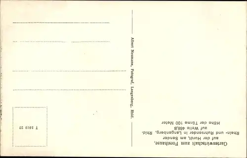 Ak Langenberg Velbert im Rheinland, Sender Langenberg, Gastwirtschaft zum Forsthause