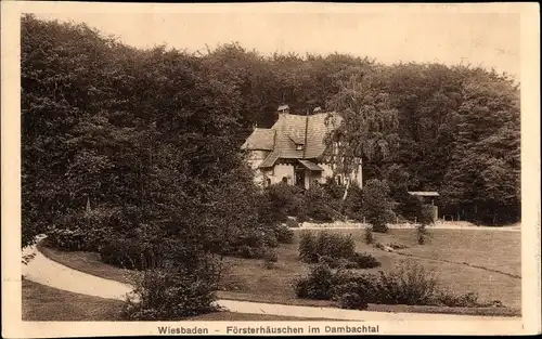 Ak Wiesbaden in Hessen, Försterhäuschen im Dambachtal