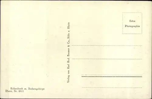 Ak Rolandseck Remagen am Rhein, Panorama, Siebengebirge