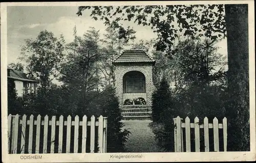 Ak Odisheim Niedersachsen, Kriegerdenkmal