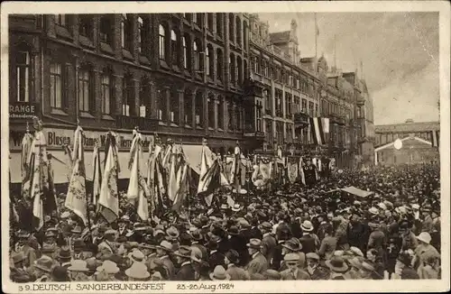 Ak Hannover in Niedersachsen, 9. Deutsches Sängerbundesfest 1924