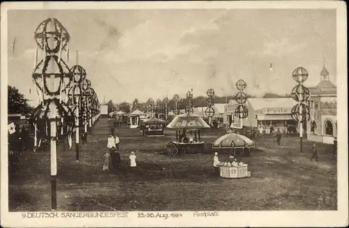 Ak Hannover in Niedersachsen, 9. Deutsches Sängerbundesfest 1924, Festplatz