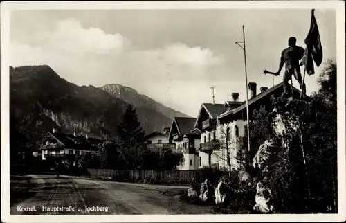 Ak Kochel am See Oberbayern, Hauptstraße, Jochberg