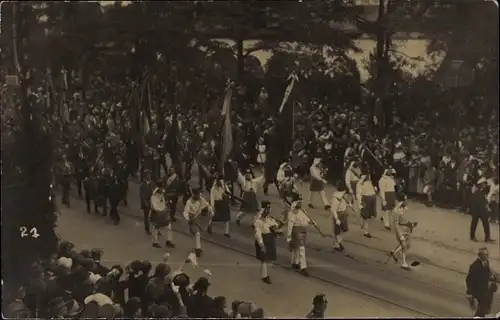 Foto Ak Hannover in Niedersachsen, 9. Deutsches Sängerbundesfest 1924, Umzug