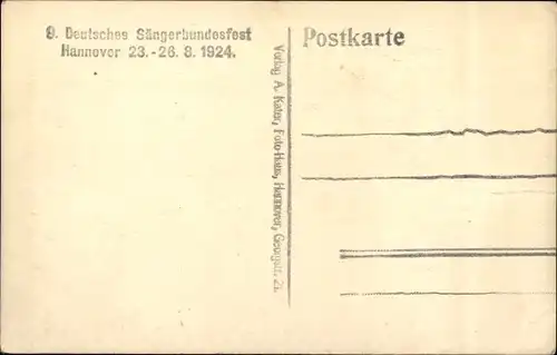 Foto Ak Hannover in Niedersachsen, 9. Deutsches Sängerbundesfest 1924, Umzug