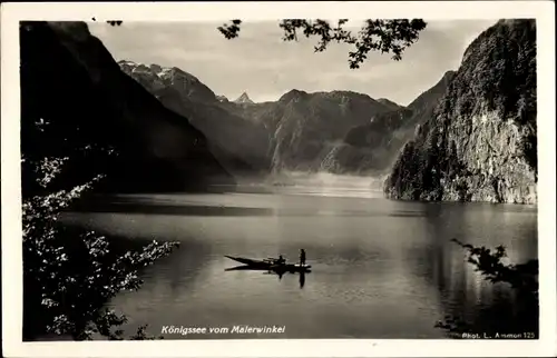 Ak Königssee Oberbayern, vom Malerwinkel gesehen